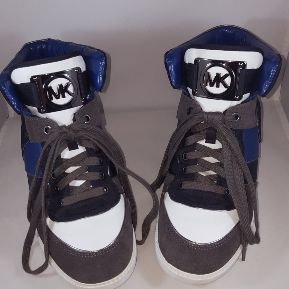 Michael Kors Women 10M Suede Leather Hi Top Shoes